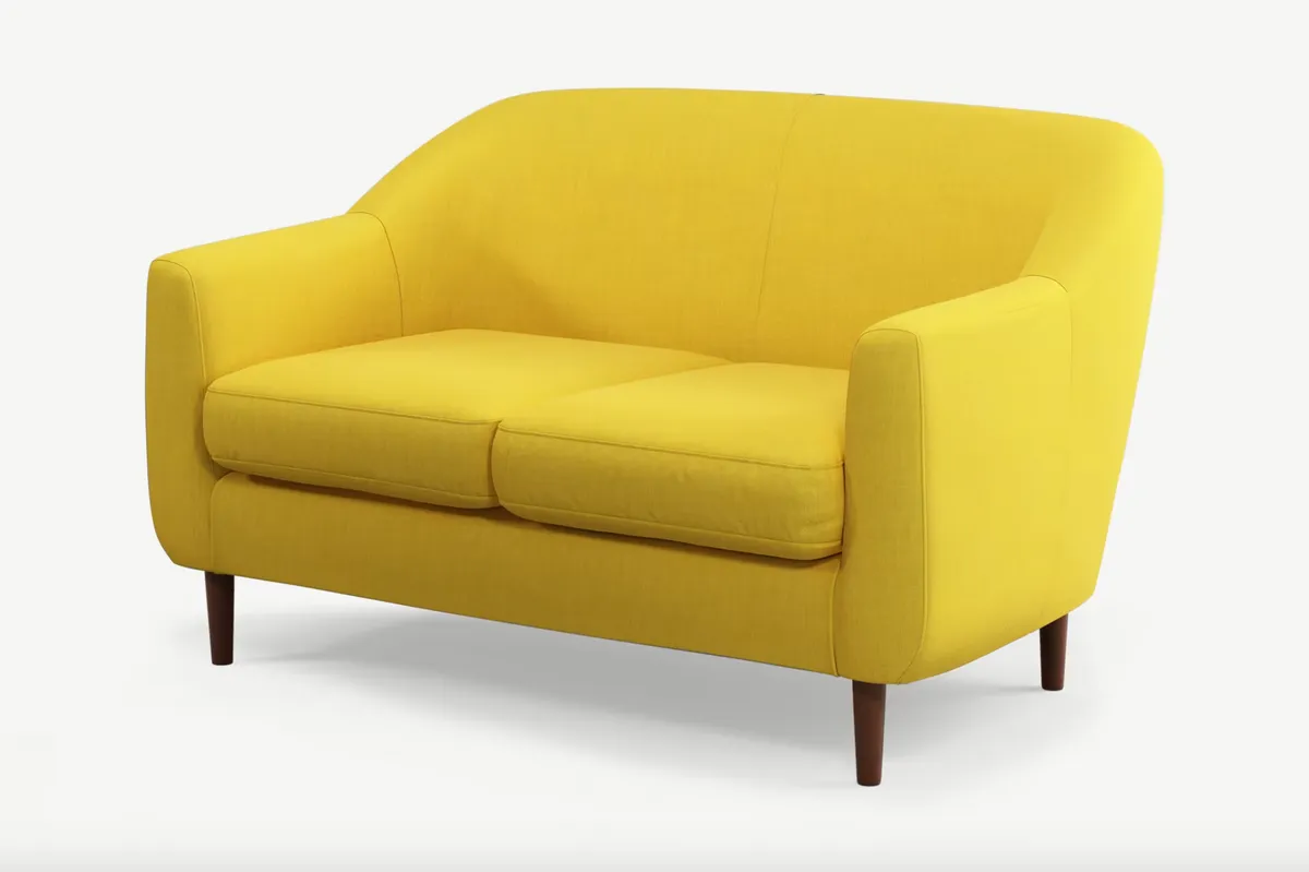 Made.com yellow sofa