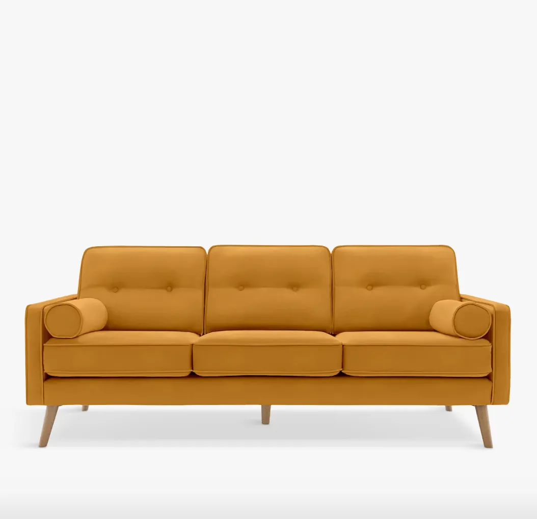 John Lewis yellow sofa