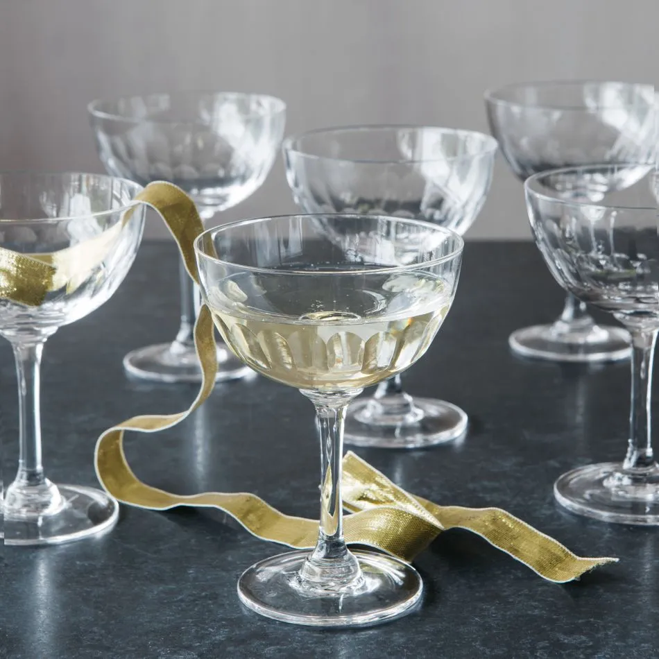 Lens Crystal Champagne Coupes