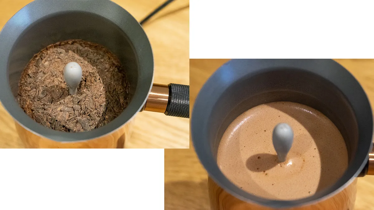 Hotel Chocolat Velvetiser - with grated chocolate and blended hot chocolate