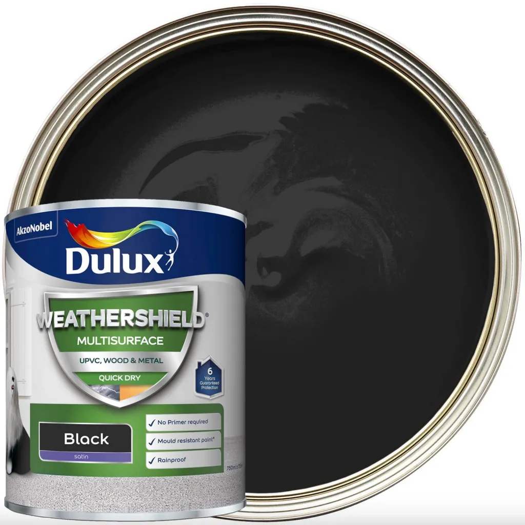 Dulux Weathershield Satinwood Multi-surface Paint in Black
