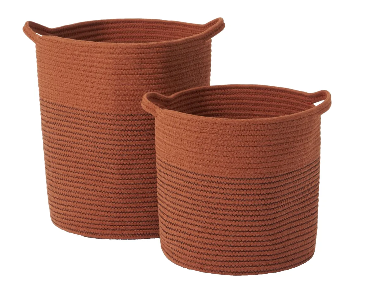 oro Burnt Orange cotton storage baskets, £42 for two, MADE.com