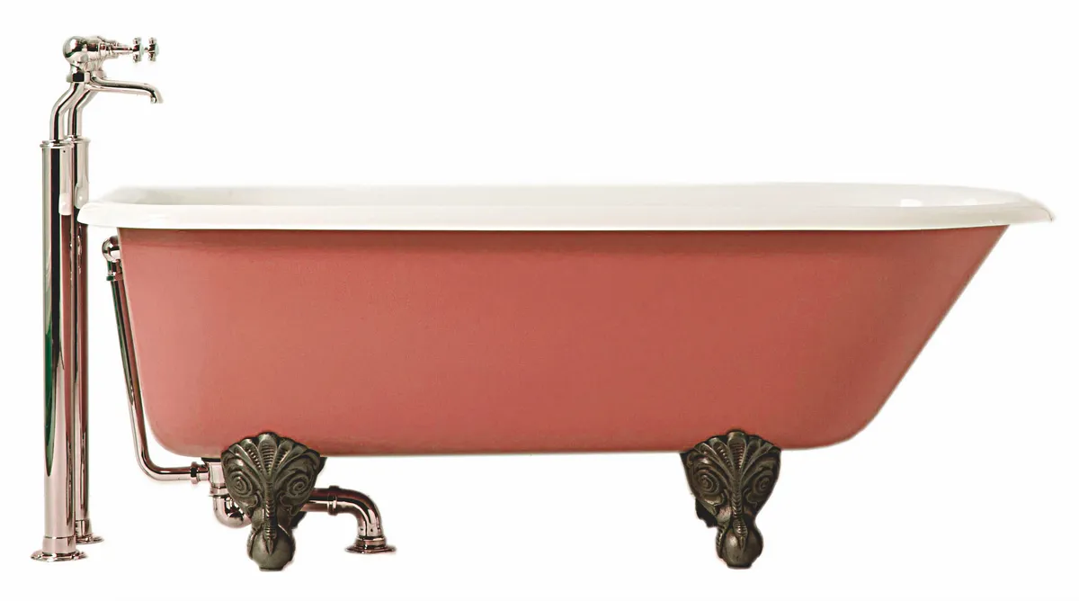 Solus single- ended roll-top bath in Orange, £1,428, The Albion Bath Company