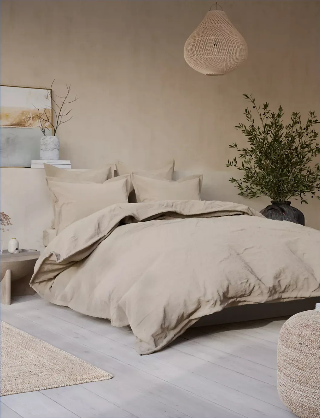 M&S X FIRED EARTH Washed Cotton Duvet Cover