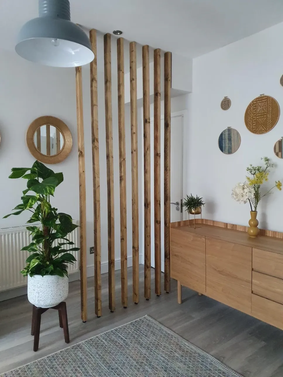 Wooden wall partition