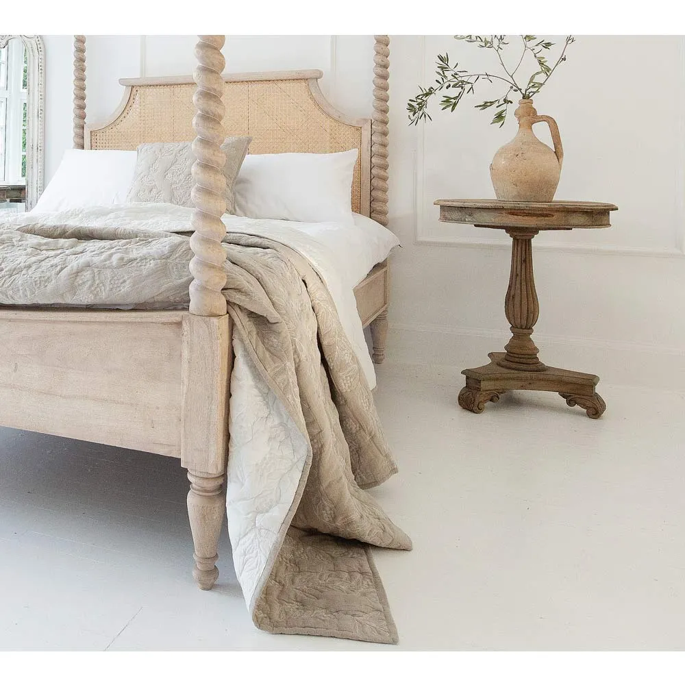 rustic style beige bedroom