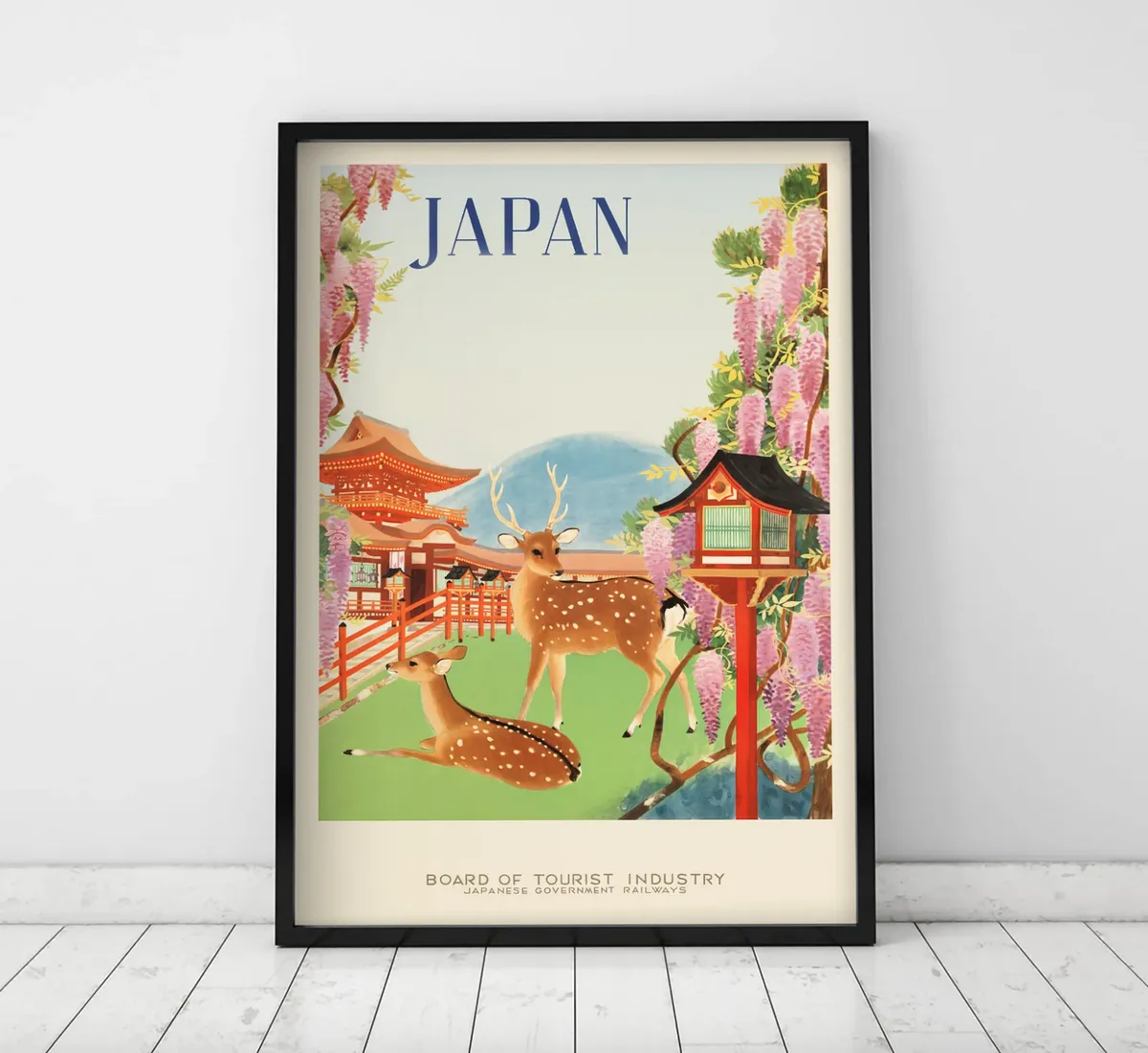 Japanese Vintage Travel Poster, The Jelly Moose on Etsy 