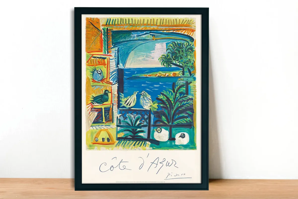Côte d'Azur, France Vintage Travel Poster, Kio Prints on Etsy 