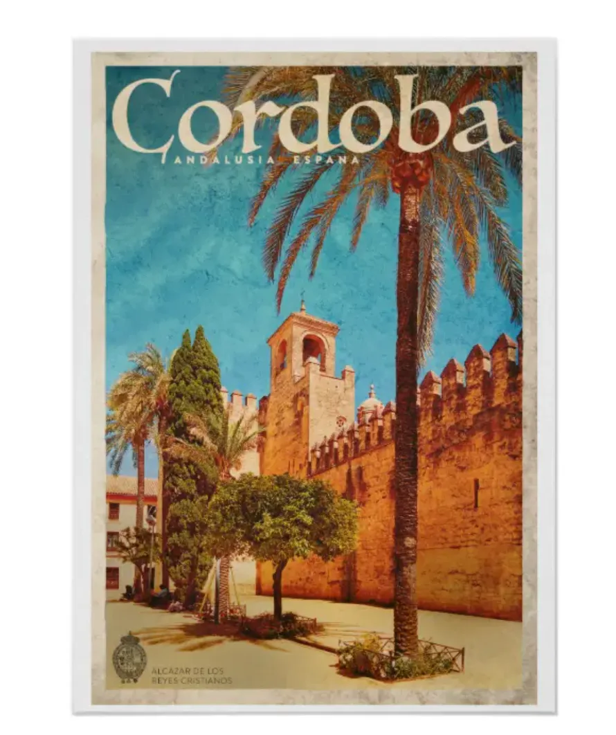 Colourful Vintage Spanish Travel Poster, Zazzle