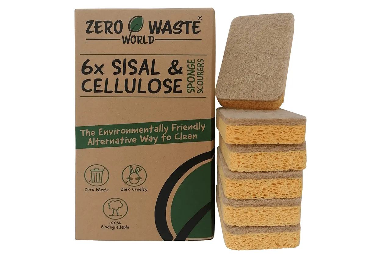 ZERO WASTE WORLD Natural sponge -eco friendly washing up sponges