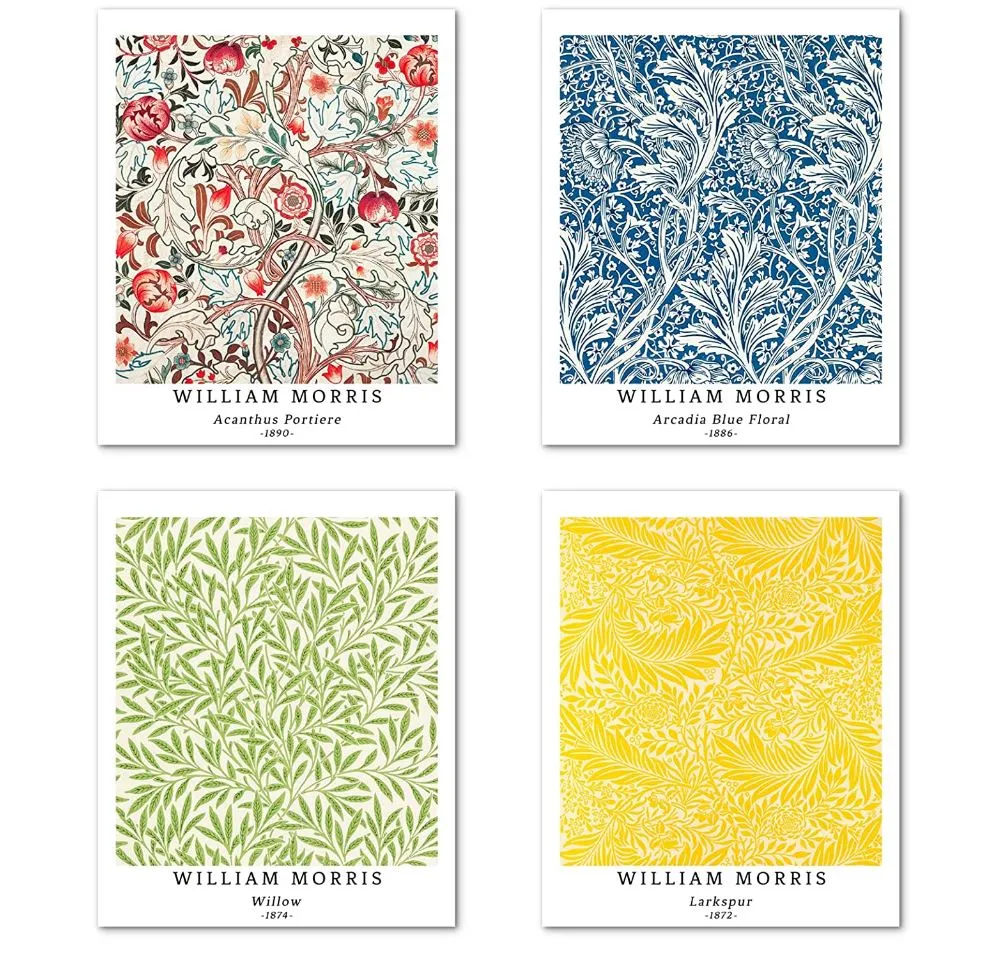 Four William Morris prints
