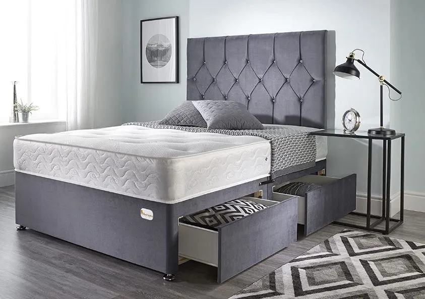 Bed centre ziggy grey divan bed