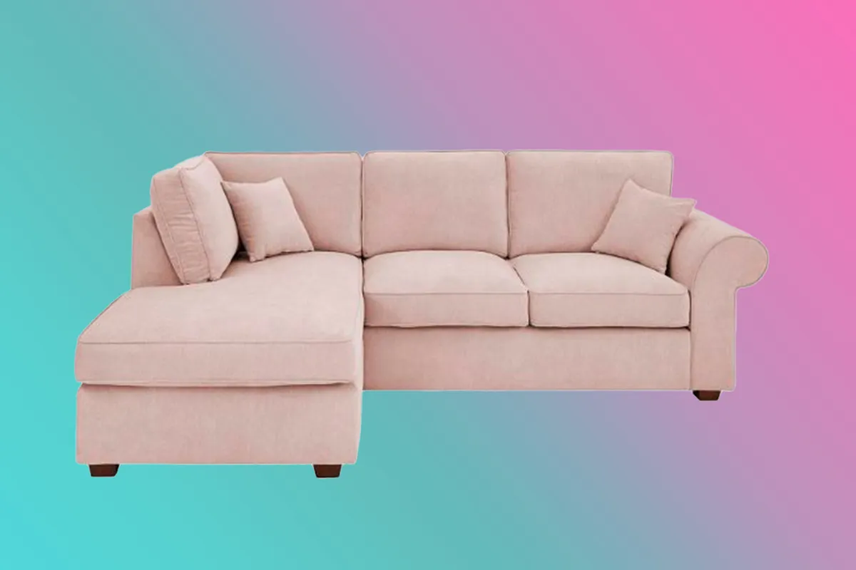 Beatrice pink corner sofa