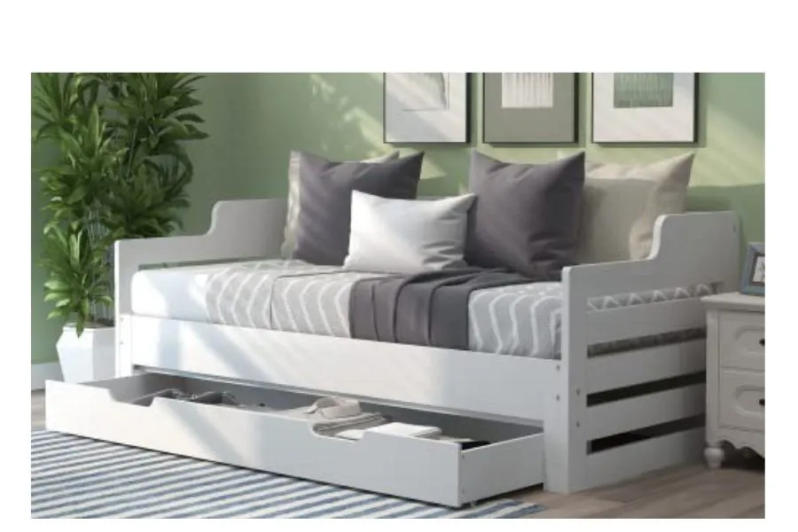 White wooden daybed