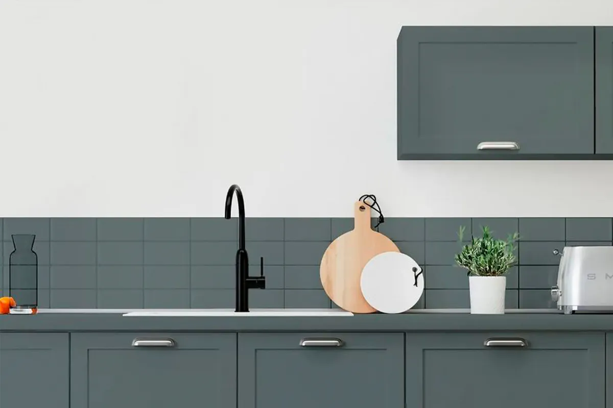 Grey kitchen cabinets