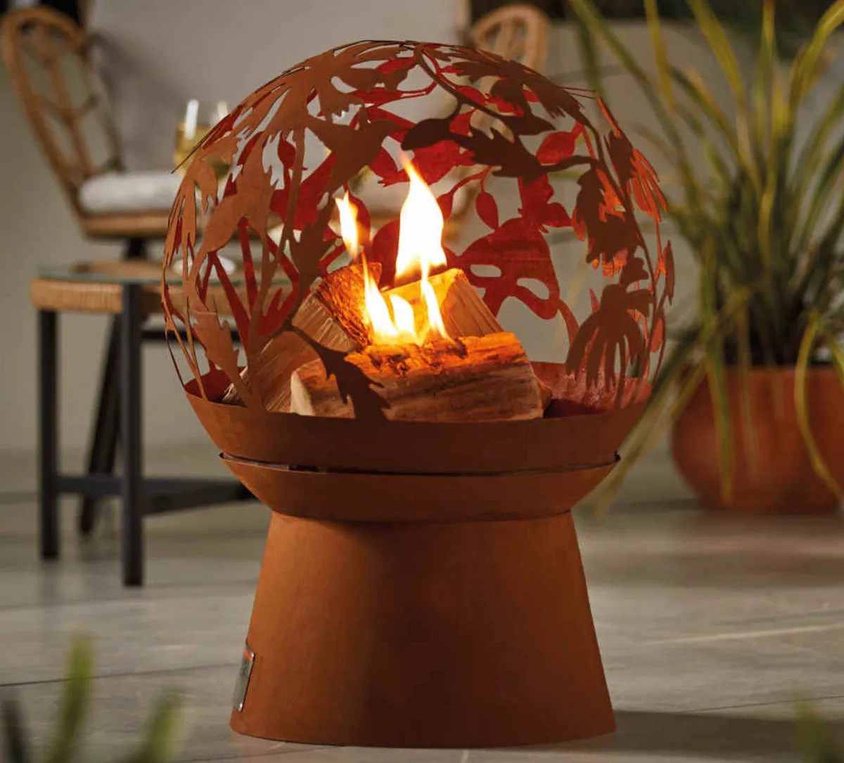 Aldi Gardenline Oxidised Fire Globe