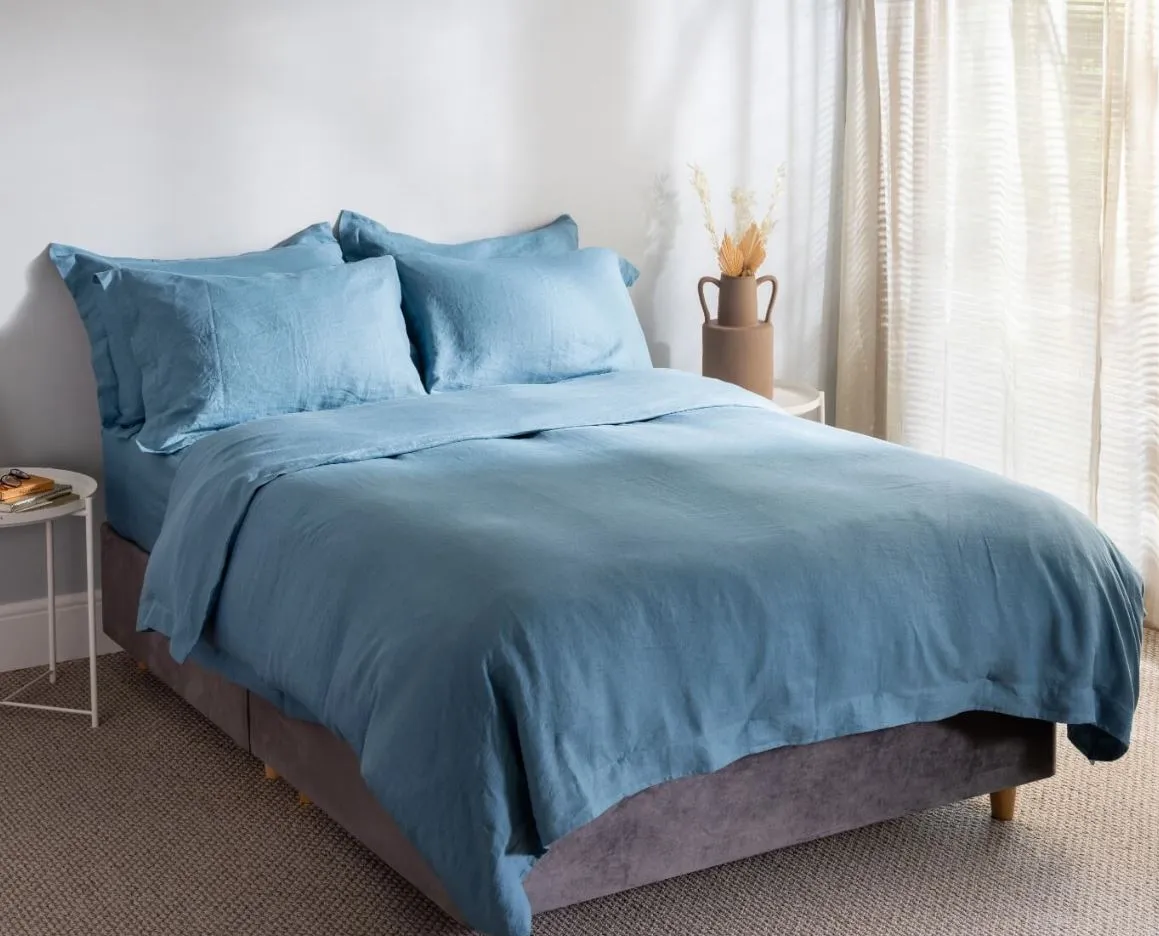 Teal French linen, Soak and Sleep
