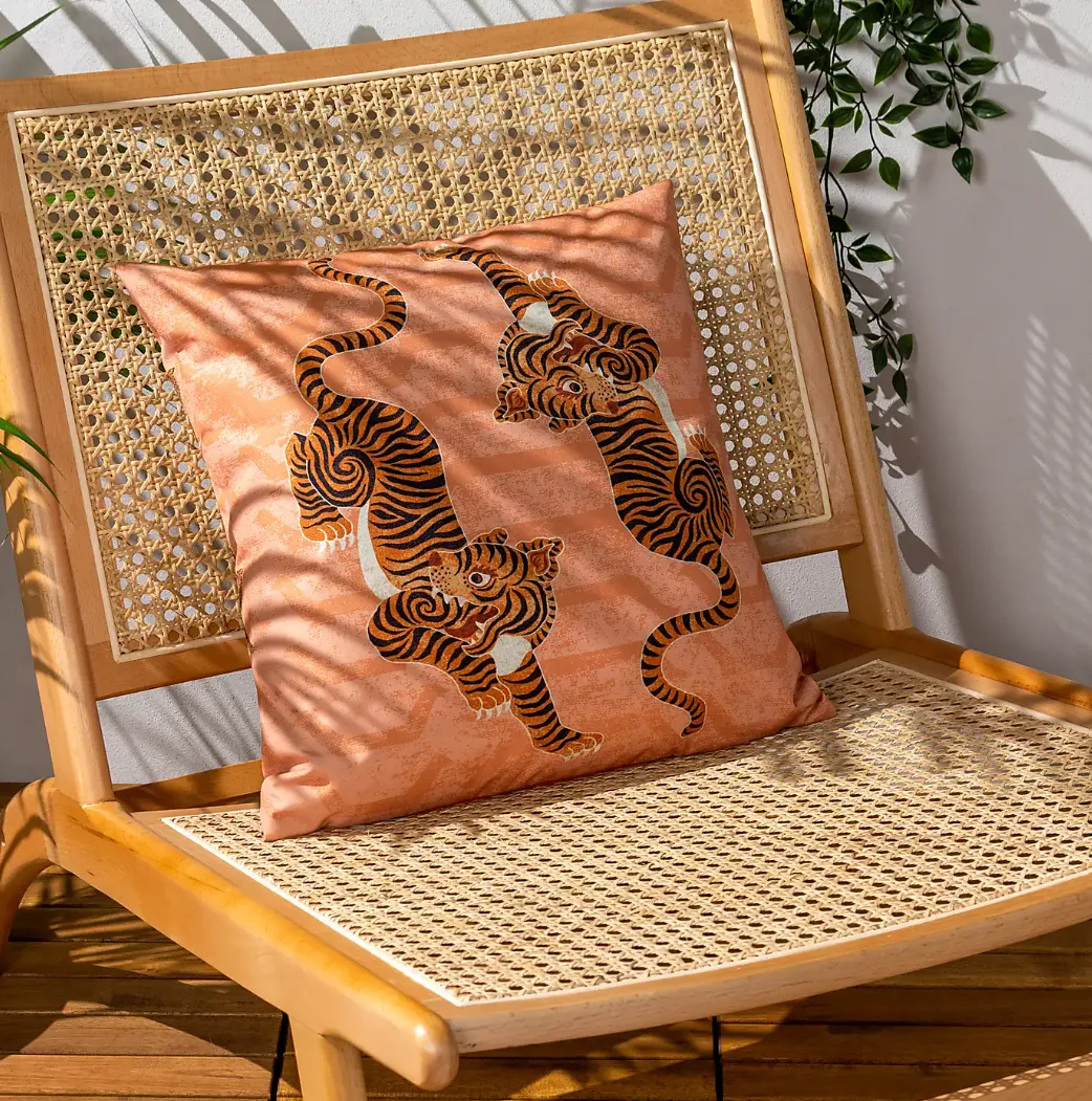 Tibetan Tiger Outdoor Cushion