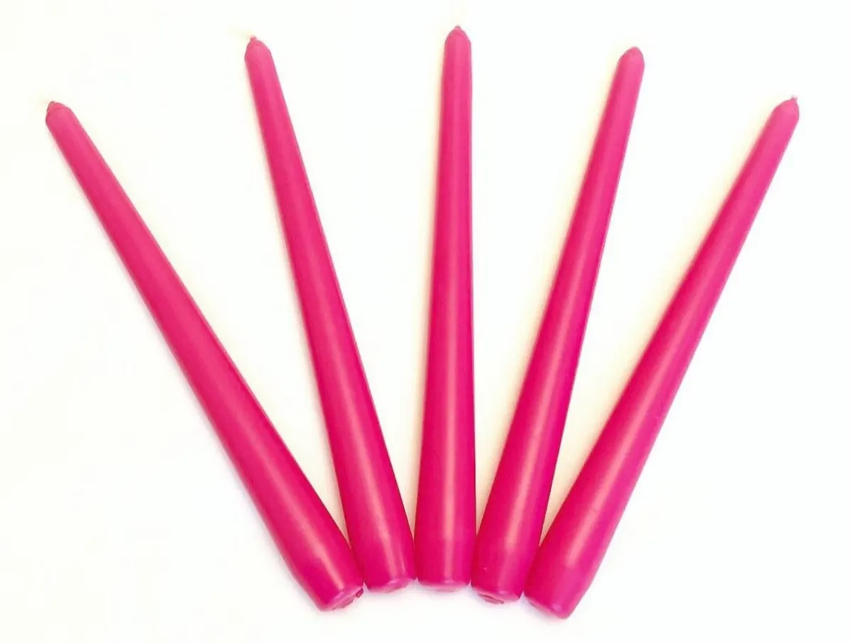 Magenta Pink | Hot Pink Decor | Tapered Candlesticks