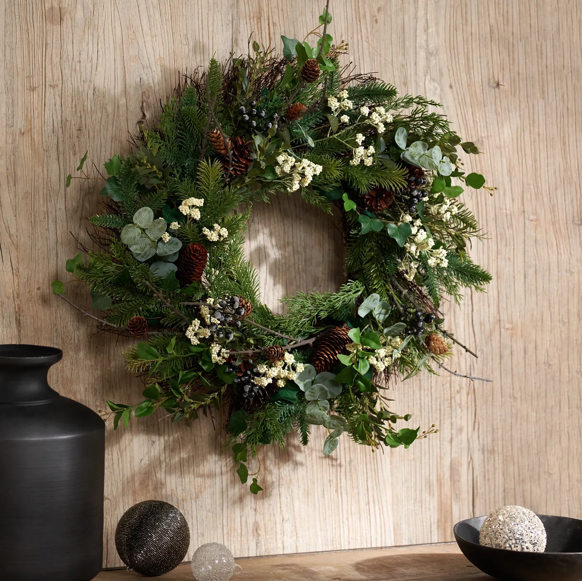 The White Company Pre Lit Ultimate Pinecone Autumn Wreaths