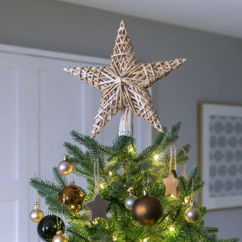 Habitat Wicker Star Shaped Christmas Tree Topper