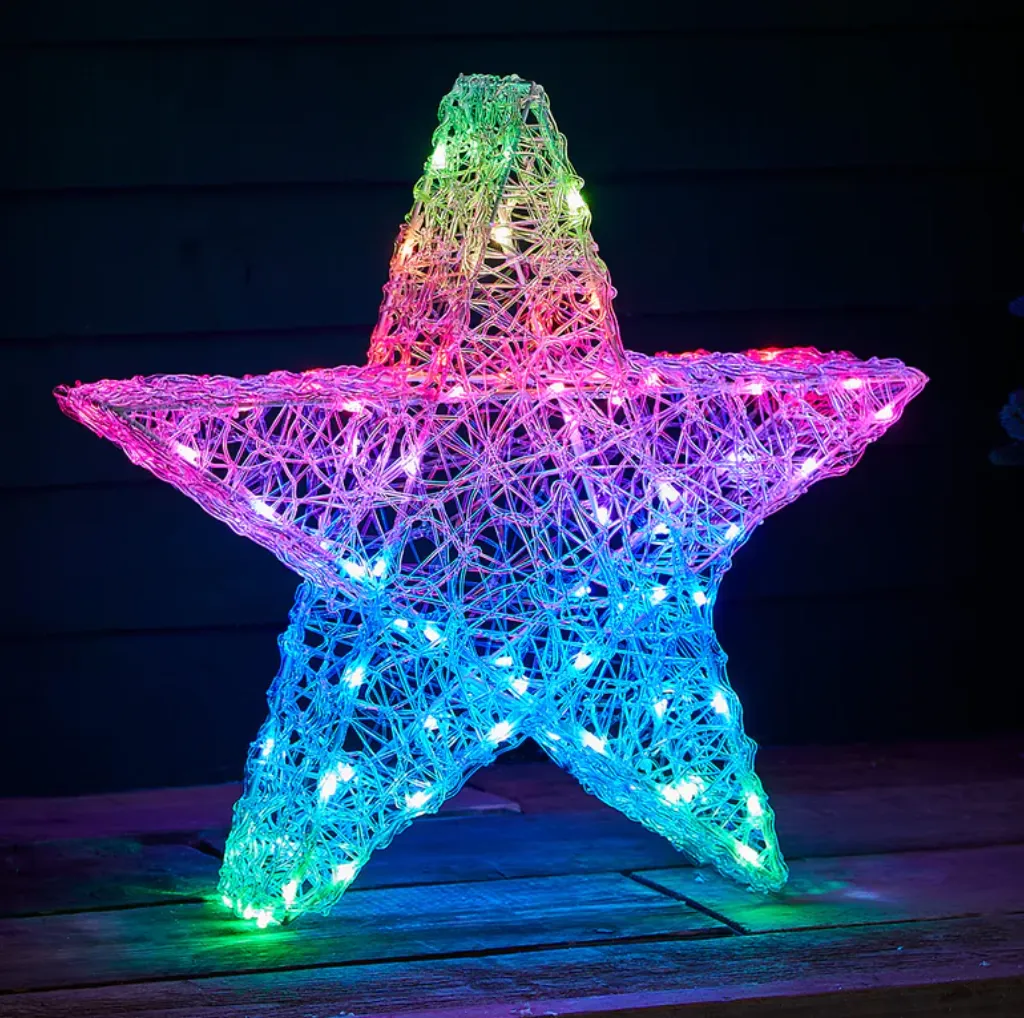 Lights4fun Twinkly Smart LED Outdoor Acrylic Medium Light Up Star