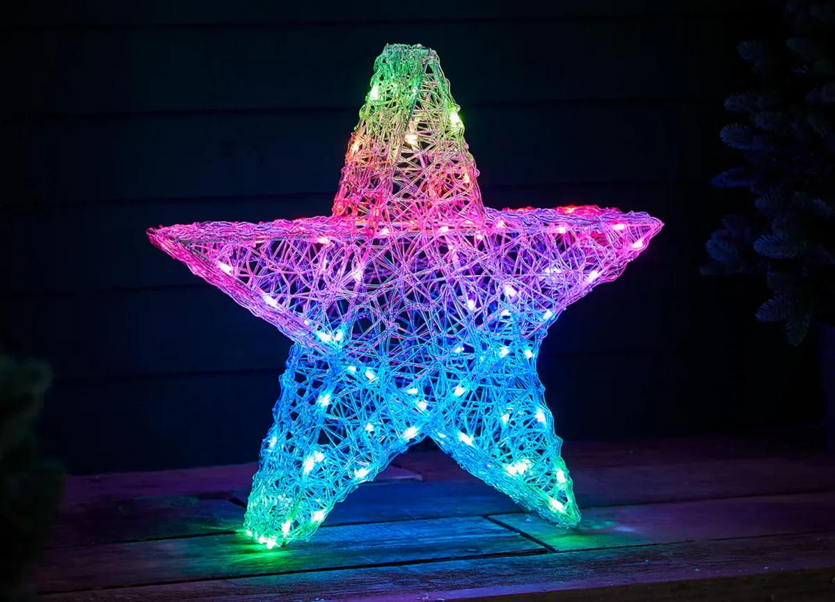 Lights4fun Twinkly Smart LED Outdoor Acrylic Medium Light Up Star