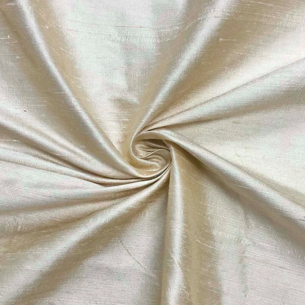 Plain silk dupion fabric in Ivory, £10.99 per 0.5m, Midland Textiles