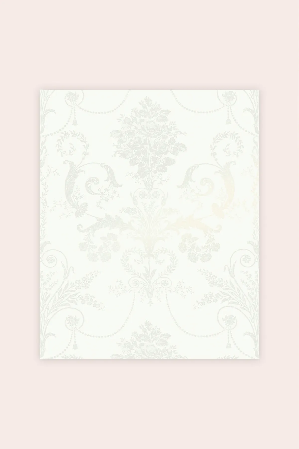 Laura Ashley Josette wallpaper in Pearlescent White, £44 per roll, Next
