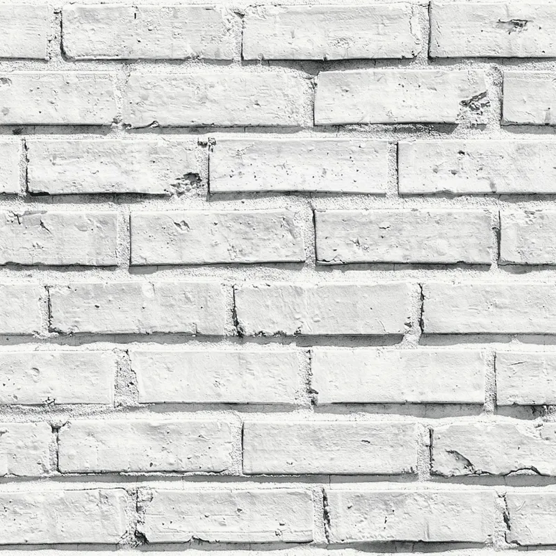 Arthouse White brick wallpaper, £11.99 per roll, Wallpaperdirect