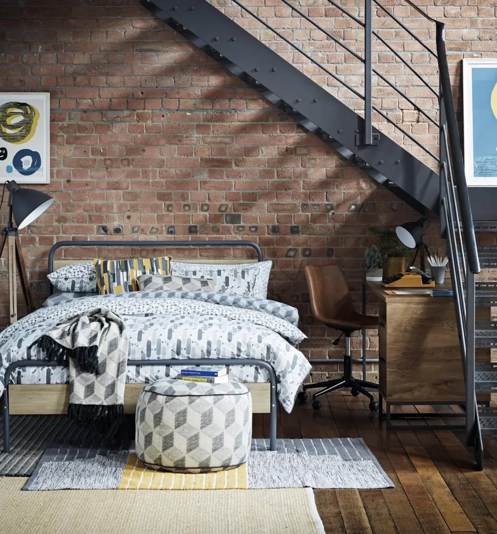 Industrial double bed frame in Grey, £149, Argos Home