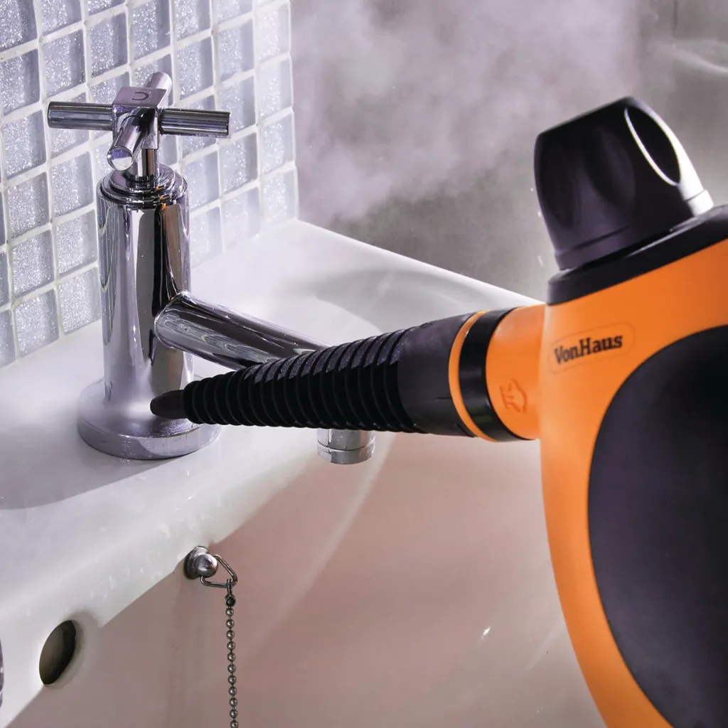 A good blast of steam not only removes mould, grease and grime, but sanitises too Hand-held steam cleaner, £34.99, VonHaus