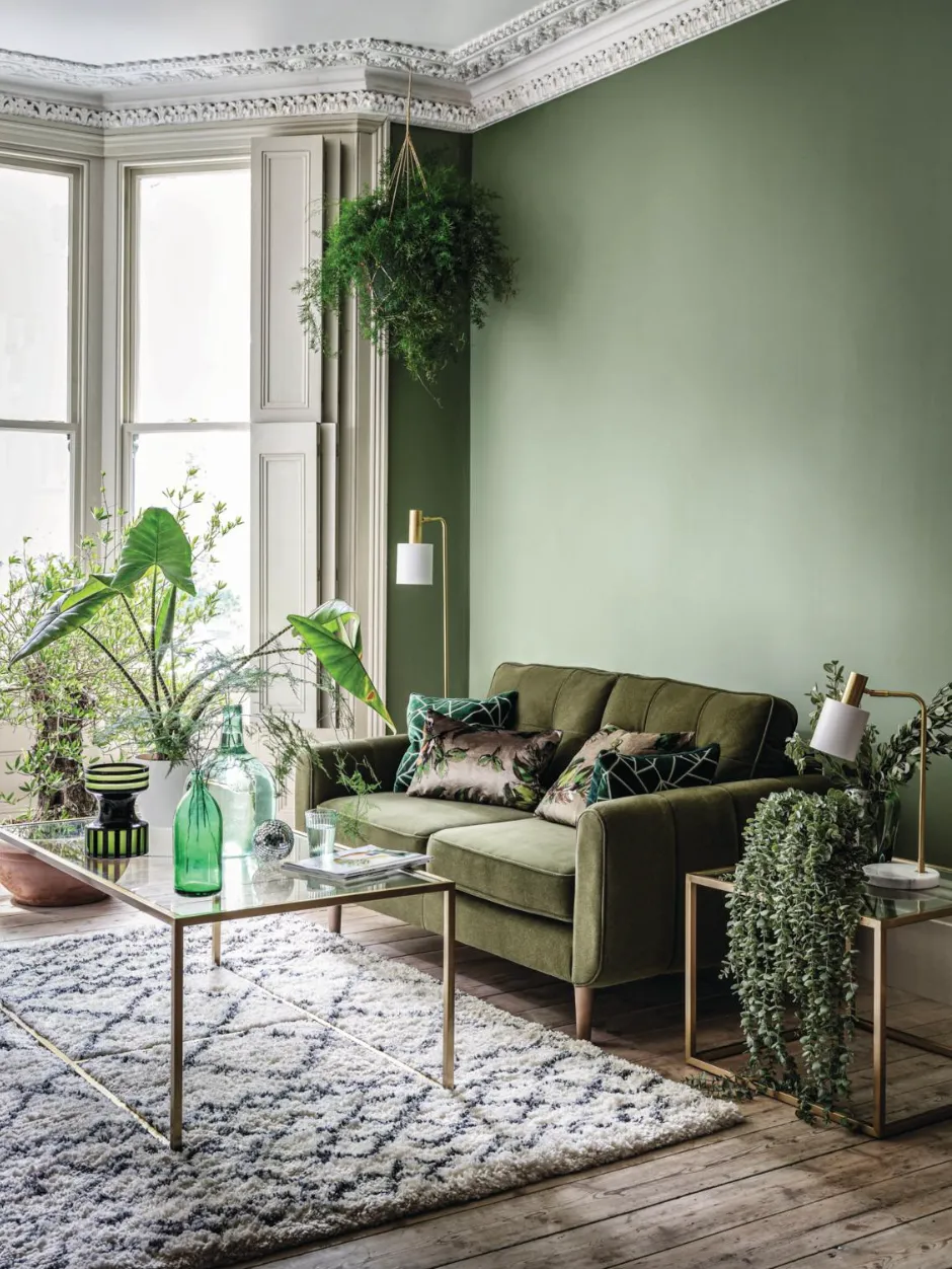 Islington 2 seater sofa in Nordic Moss All Over, £1,099, Sofology