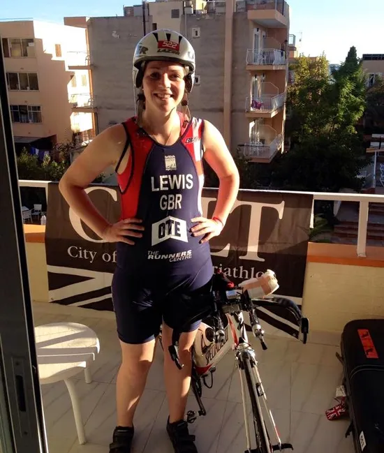 Niamh Lewis on her balcony ahead of Challenge Paguera-Mallorca 2014