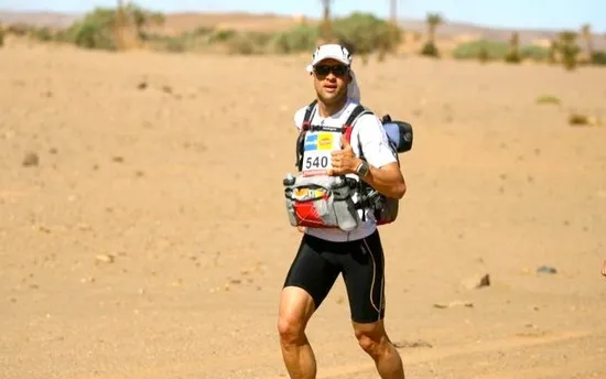 Luke Tyburski racing in the Sahara
