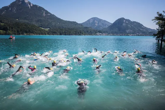 Swimming in Lake Fuschlsee