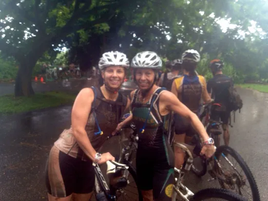 Leanne Tiley and her mum at Xterra world champs 2014