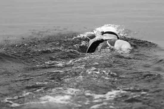 Triathlete wearing Ashmei Tri Suit in the water