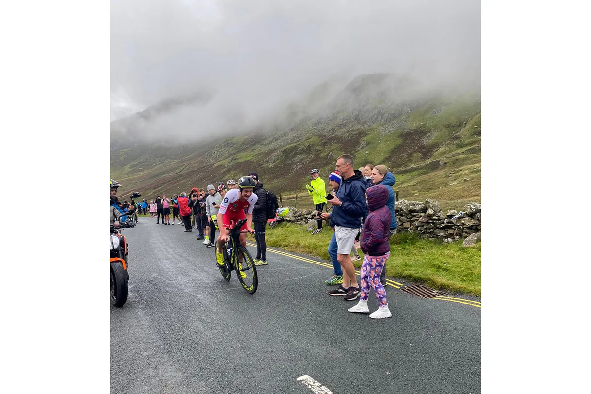 Ali Brownlee out on Helvellyn bike course