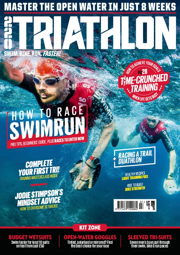 July Issue of 220 Triathlon Magazine cover