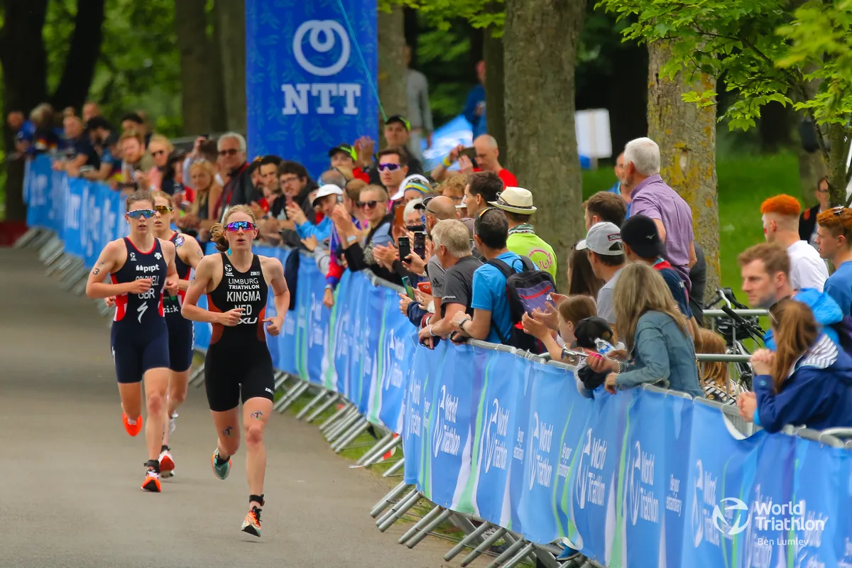 Three front runners battle for positions at Leeds triathlon