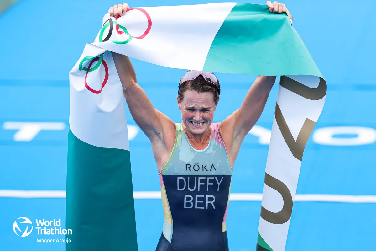 Smiling through the tears, Flora Duffy wins Bermuda their first ever Olympic gold. Well deserved. 