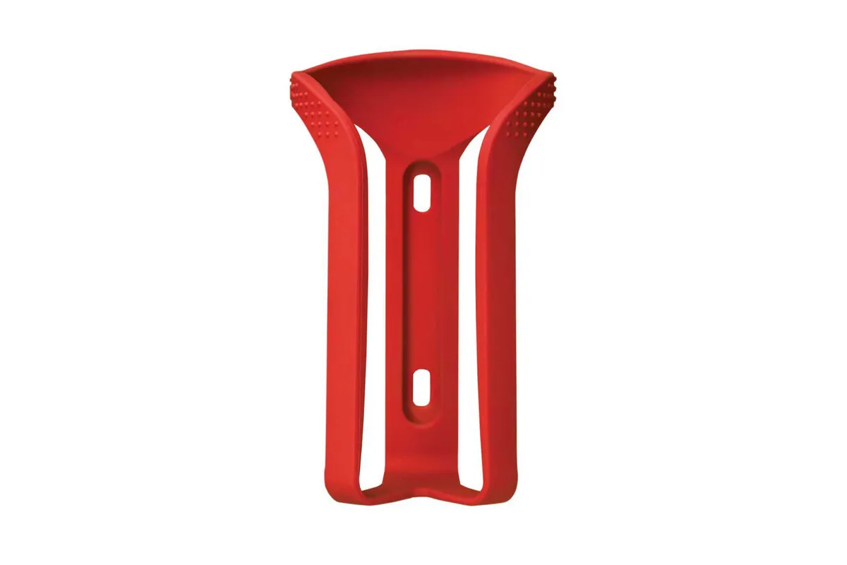 red fabric gripper bottle cage