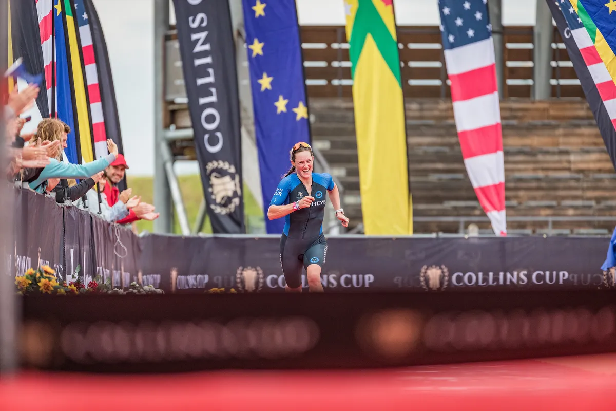 Katrina Matthews races to the finish line at the Collins Cup
