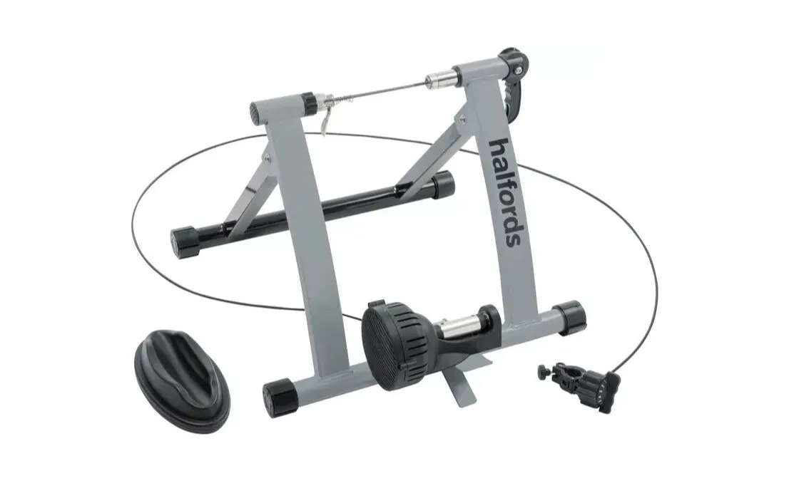 Halfords Turbo Trainer on white background