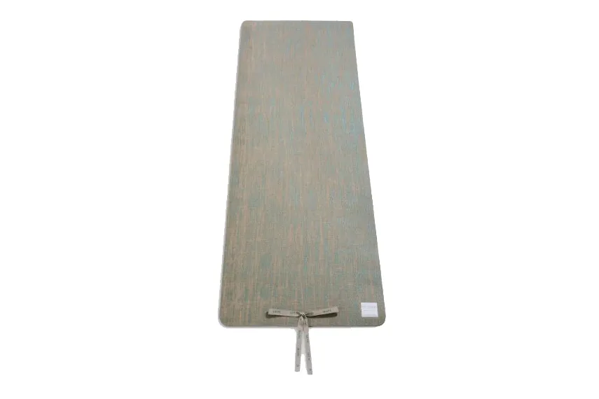 Sage green yoga mat with tie