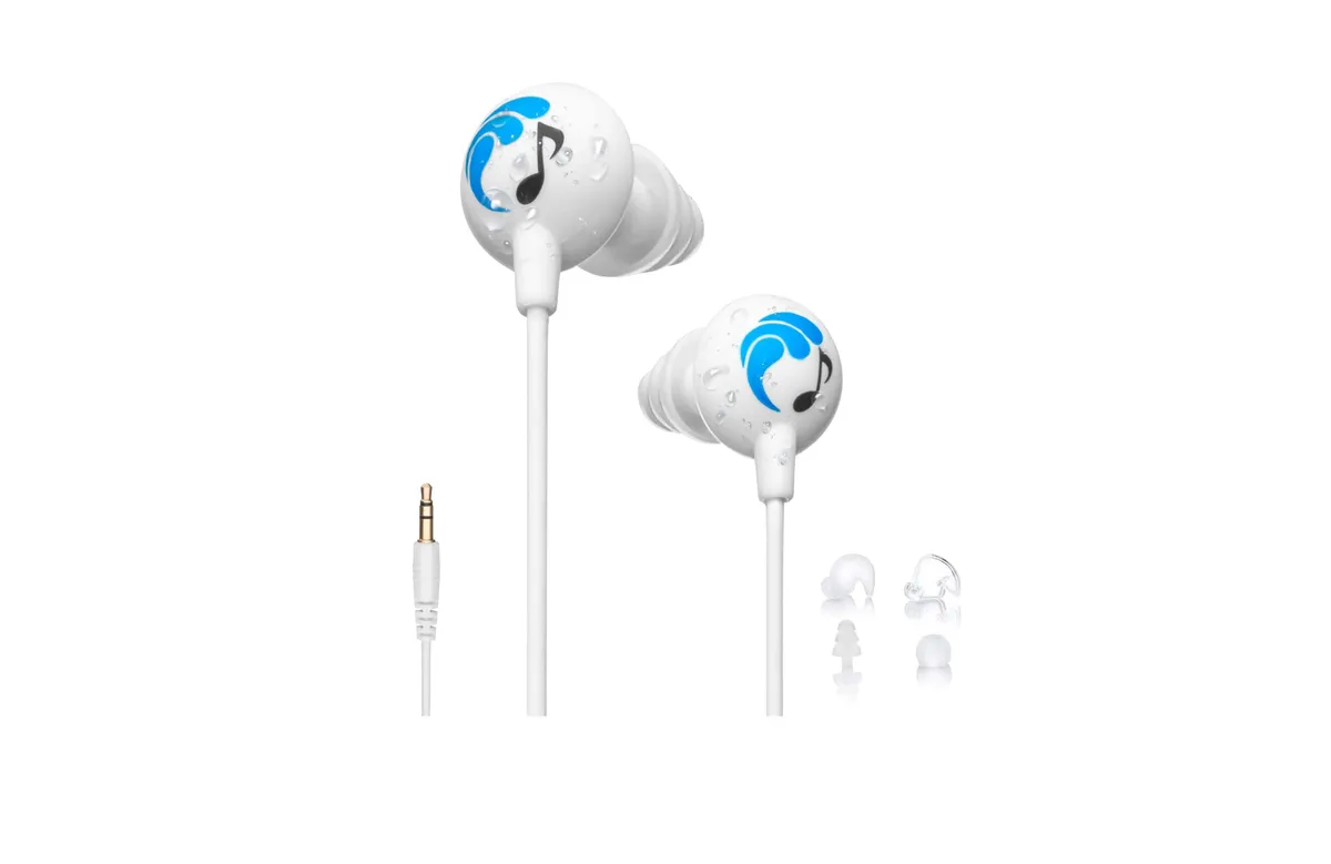Swimbuds Sport Waterproof Headphones on white background