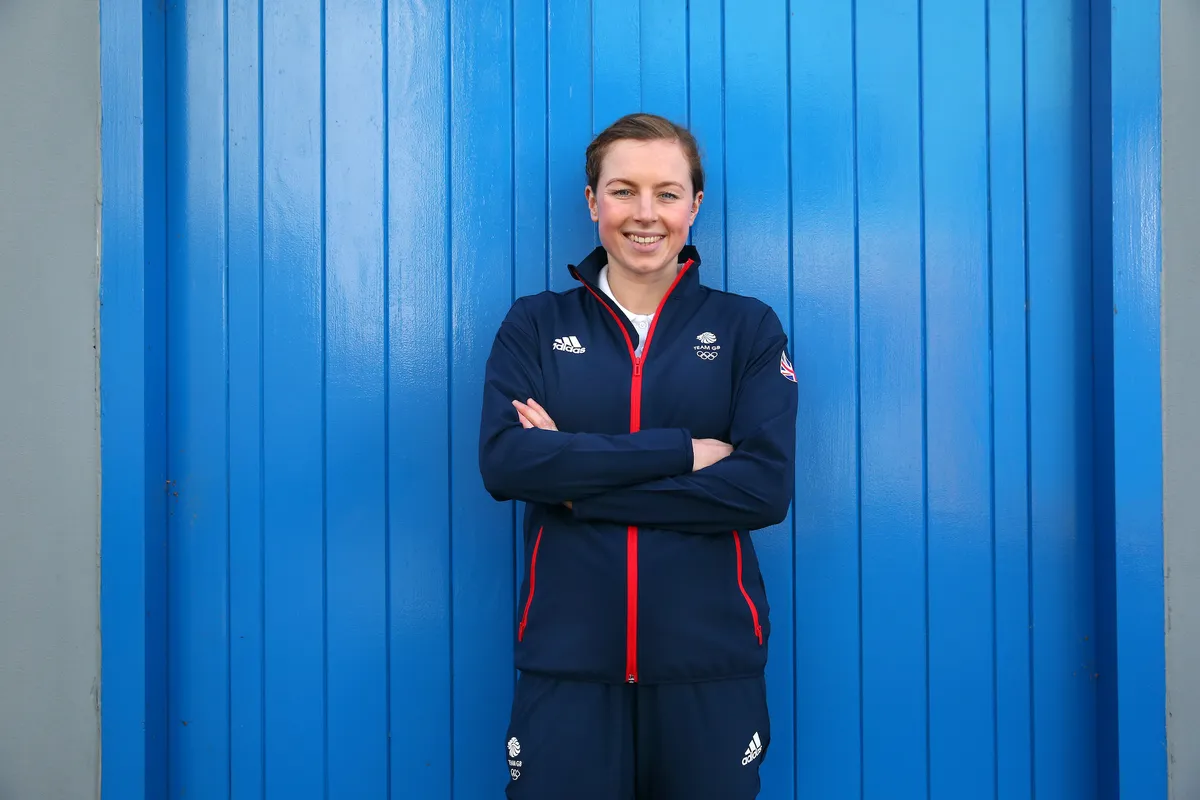 Portrait of British triathlete Georgia Taylor-Brown