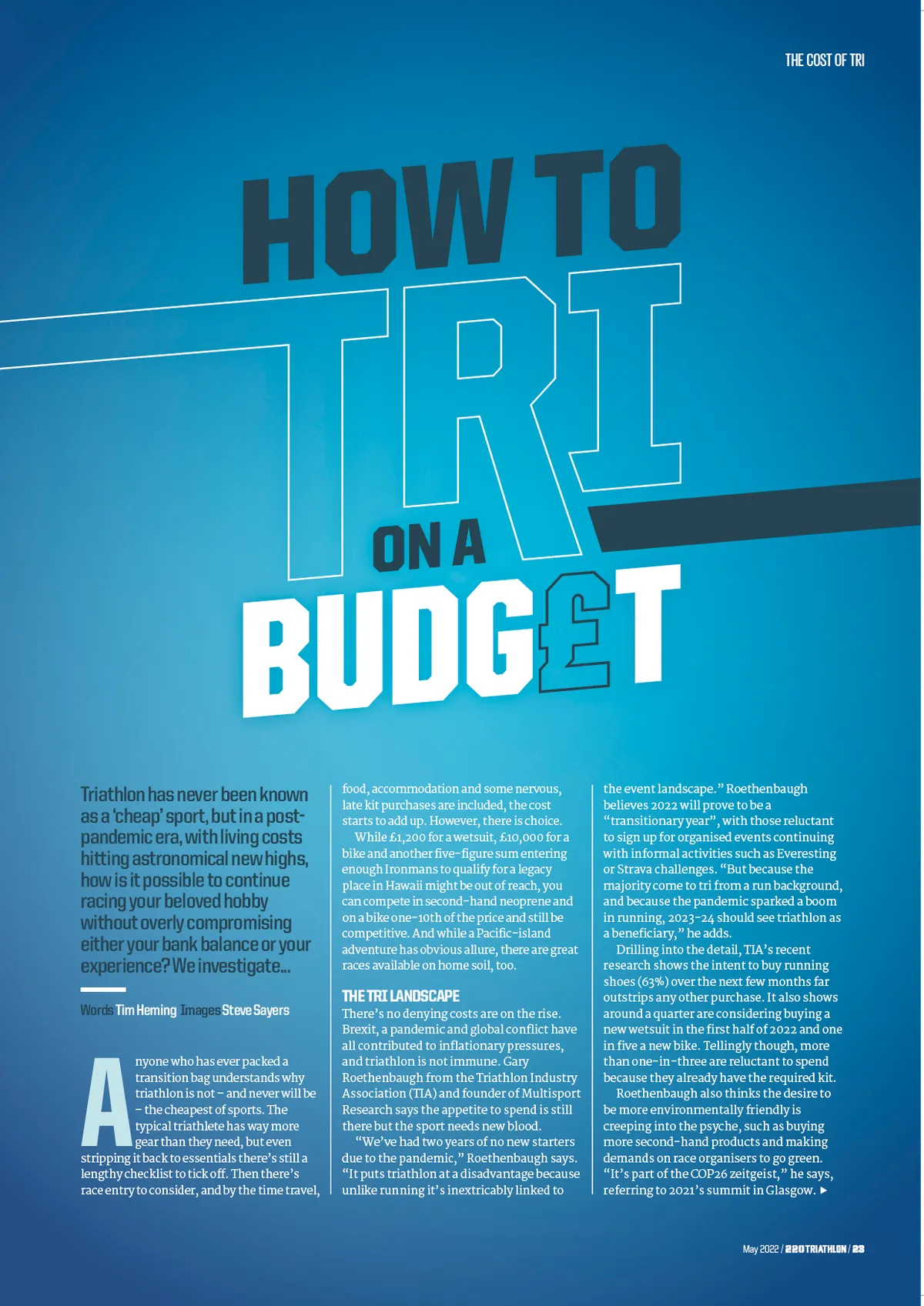 How to tri on a budget article