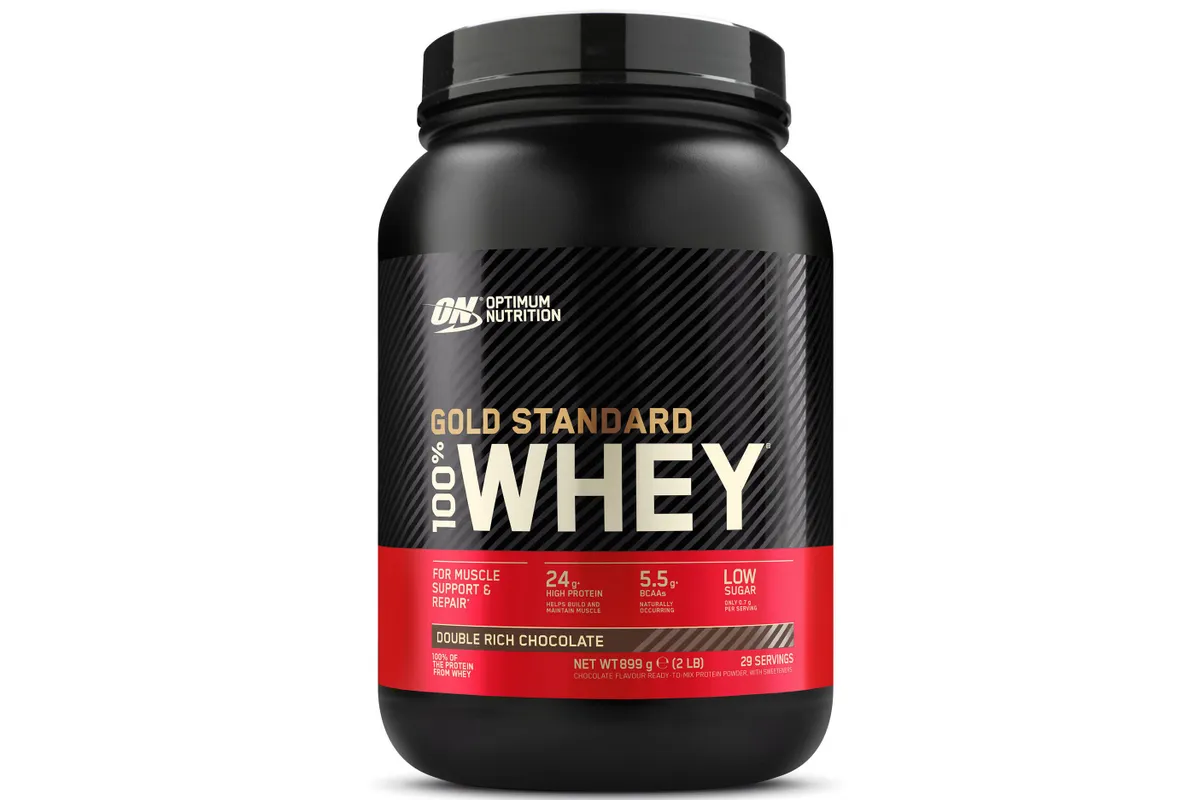 Optimum Nutrition Whey Protein Gold Standard in a tub